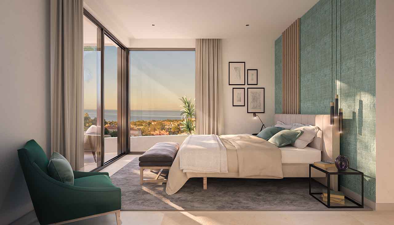 Apartamento en Cabopino Marbella-Las espectaculares vistas al mar, la localización en primera línea de golf y el  diseño de vanguardia.