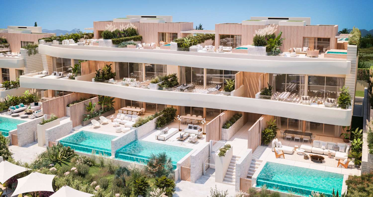 Villas y apartamentos proyecto único y lujo en 1 línea de mar Marbella